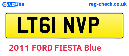 LT61NVP are the vehicle registration plates.