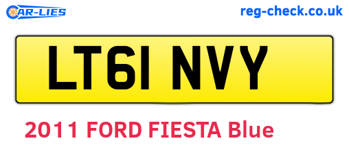 LT61NVY are the vehicle registration plates.