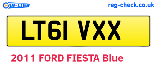 LT61VXX are the vehicle registration plates.
