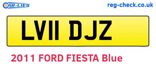 LV11DJZ are the vehicle registration plates.