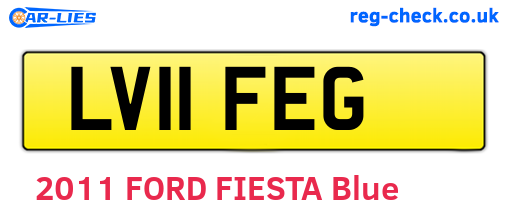 LV11FEG are the vehicle registration plates.