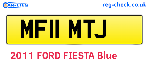 MF11MTJ are the vehicle registration plates.