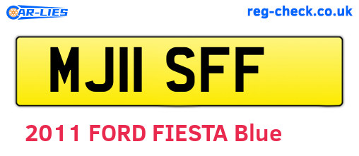 MJ11SFF are the vehicle registration plates.