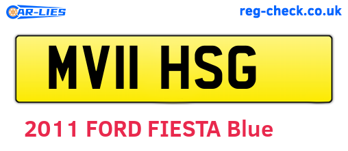 MV11HSG are the vehicle registration plates.