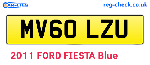 MV60LZU are the vehicle registration plates.