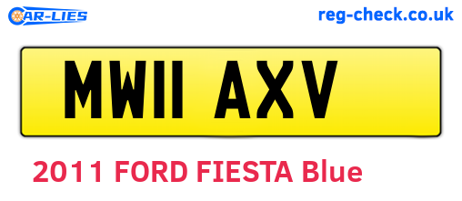 MW11AXV are the vehicle registration plates.
