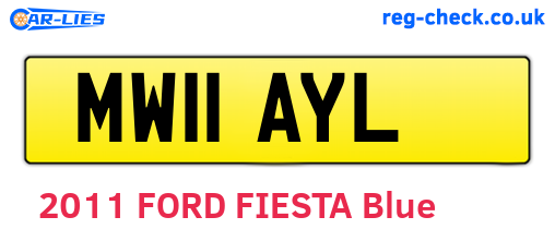MW11AYL are the vehicle registration plates.