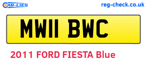 MW11BWC are the vehicle registration plates.