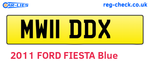 MW11DDX are the vehicle registration plates.