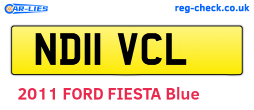 ND11VCL are the vehicle registration plates.