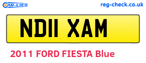 ND11XAM are the vehicle registration plates.