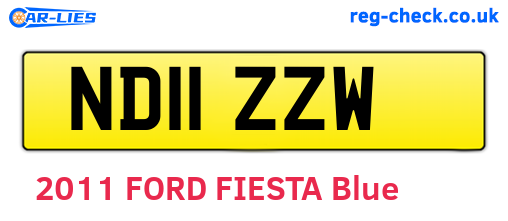 ND11ZZW are the vehicle registration plates.