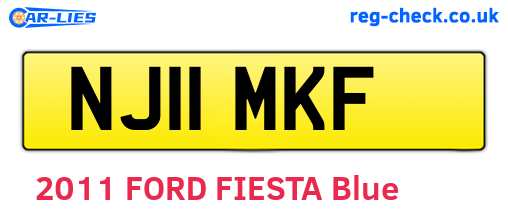 NJ11MKF are the vehicle registration plates.