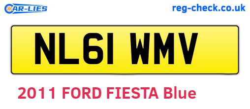 NL61WMV are the vehicle registration plates.