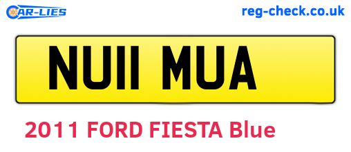 NU11MUA are the vehicle registration plates.