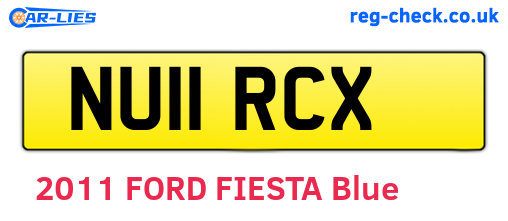 NU11RCX are the vehicle registration plates.