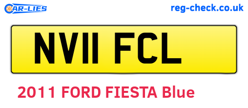 NV11FCL are the vehicle registration plates.