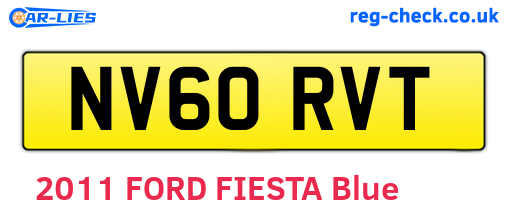 NV60RVT are the vehicle registration plates.