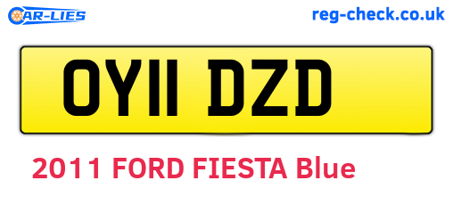 OY11DZD are the vehicle registration plates.