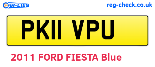 PK11VPU are the vehicle registration plates.