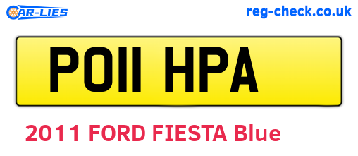 PO11HPA are the vehicle registration plates.