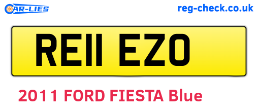 RE11EZO are the vehicle registration plates.