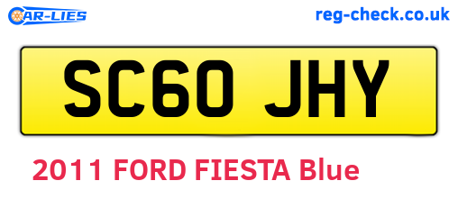 SC60JHY are the vehicle registration plates.