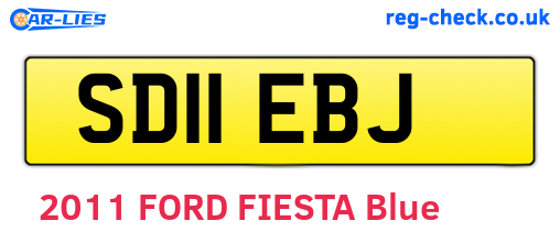 SD11EBJ are the vehicle registration plates.