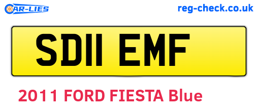 SD11EMF are the vehicle registration plates.