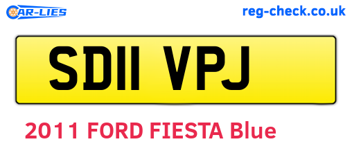 SD11VPJ are the vehicle registration plates.