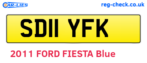 SD11YFK are the vehicle registration plates.