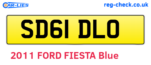 SD61DLO are the vehicle registration plates.