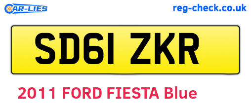 SD61ZKR are the vehicle registration plates.