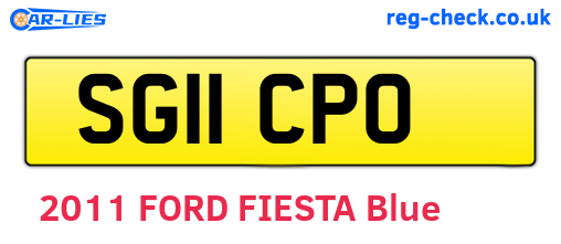 SG11CPO are the vehicle registration plates.