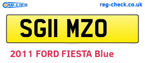 SG11MZO are the vehicle registration plates.