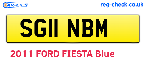 SG11NBM are the vehicle registration plates.