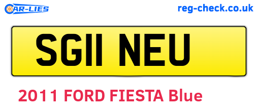 SG11NEU are the vehicle registration plates.