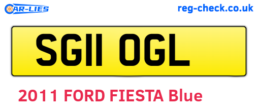 SG11OGL are the vehicle registration plates.