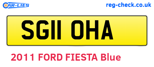 SG11OHA are the vehicle registration plates.