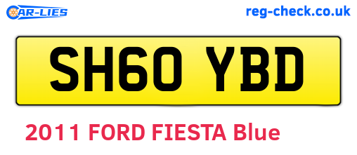 SH60YBD are the vehicle registration plates.