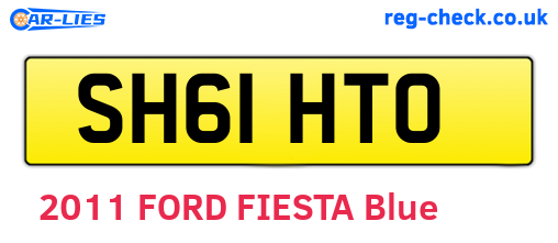 SH61HTO are the vehicle registration plates.