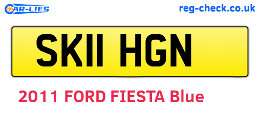 SK11HGN are the vehicle registration plates.