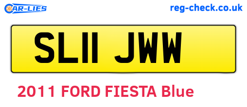 SL11JWW are the vehicle registration plates.