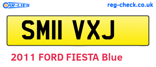 SM11VXJ are the vehicle registration plates.