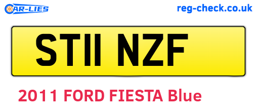 ST11NZF are the vehicle registration plates.