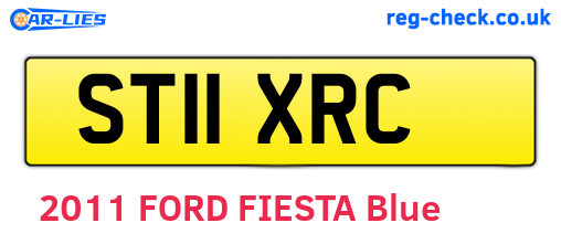 ST11XRC are the vehicle registration plates.
