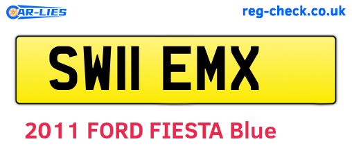 SW11EMX are the vehicle registration plates.