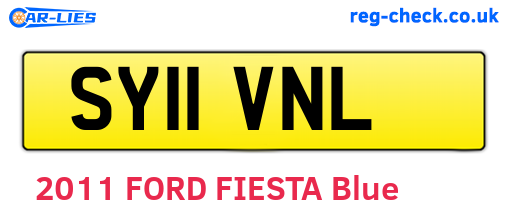 SY11VNL are the vehicle registration plates.