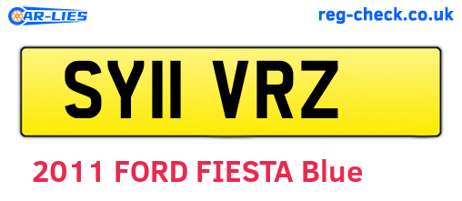 SY11VRZ are the vehicle registration plates.