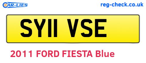 SY11VSE are the vehicle registration plates.